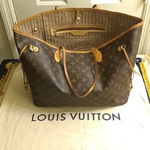 Authentic Louis Vuitton Monogram Neverfull MM